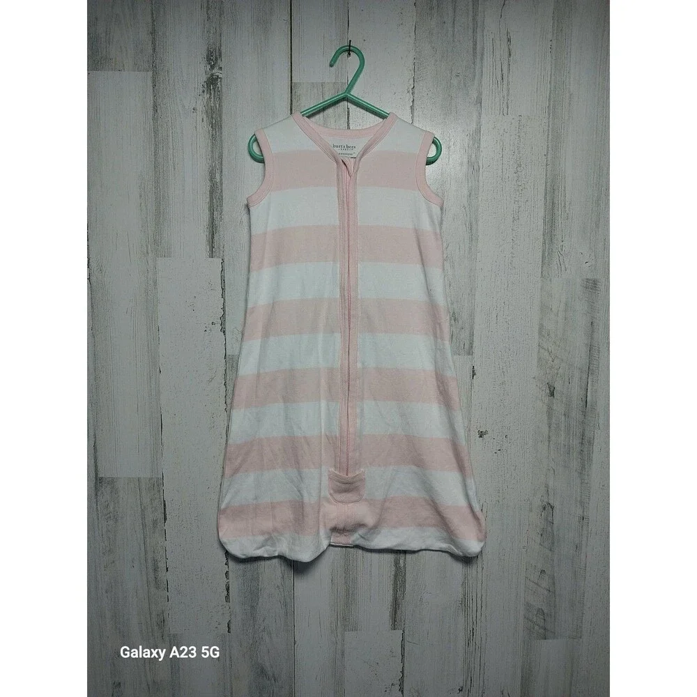 Burt’s Bees Baby Beekeeper Wearable Blanket Sleepsack Size Small White & Pink